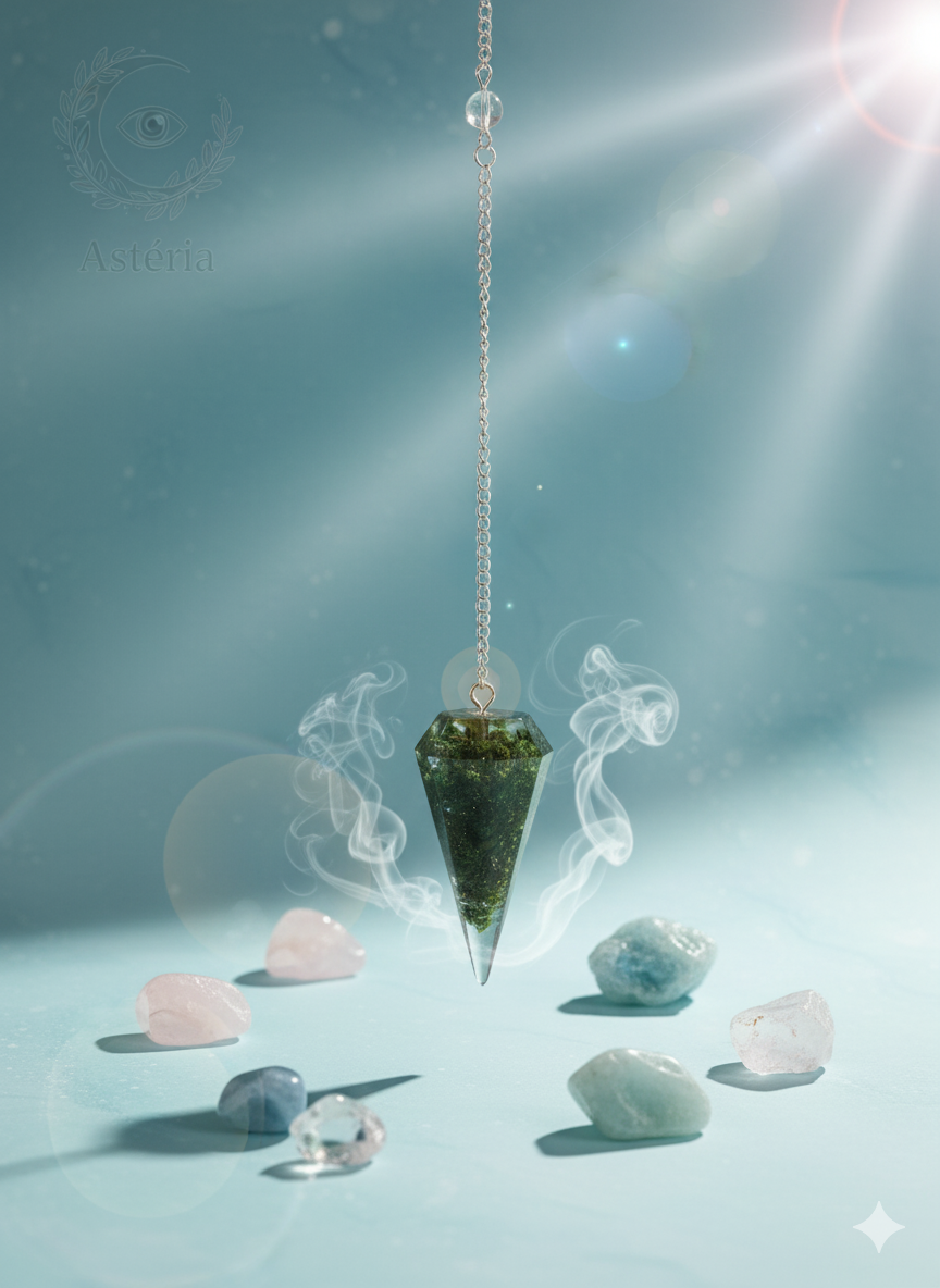 Pendule en Émeraude – Amour & Guérison