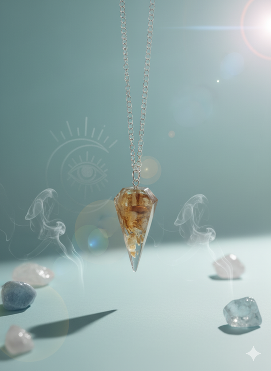 Pendule en Citrine – Clarté & Abondance