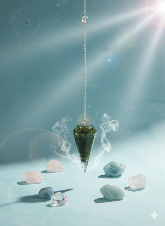 Pendule en Émeraude – Amour & Guérison